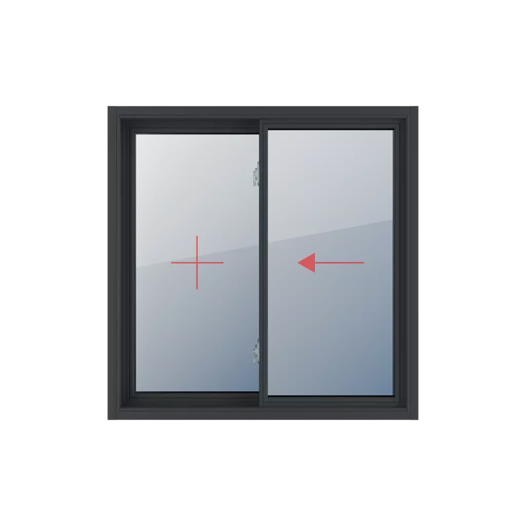 Glissement vers la droite, fixation vers la gauche fenetres type-de-fenetre chassis glissement-horizontal  