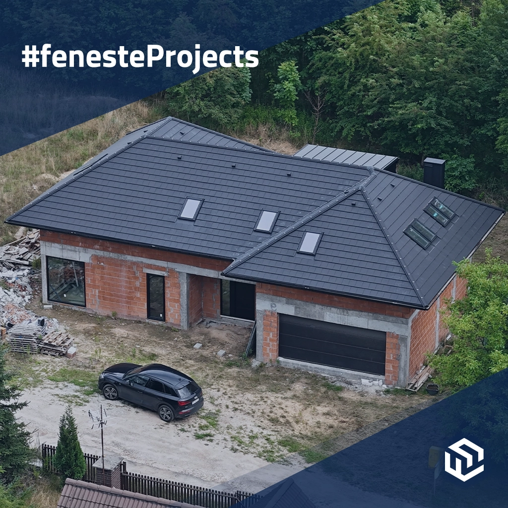 Maison moderne avec de grandes fenêtres HST et une terrasse spacieuse 🎥 projets profiles-de-fenetre pvc aluplast  